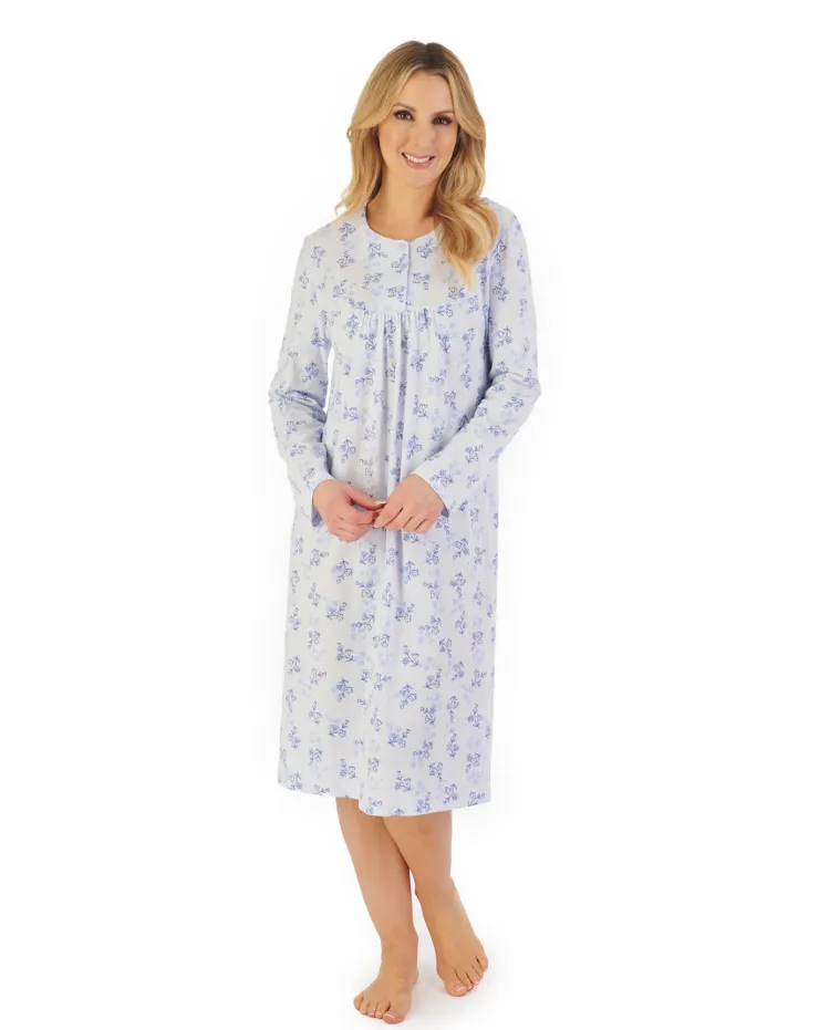 Floral Print 42" Jacquard Jersey Nightdress ND06106