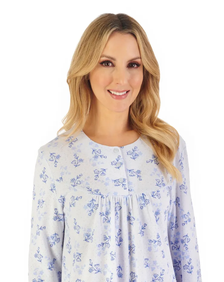 Floral Print 42" Jacquard Jersey Nightdress ND06106