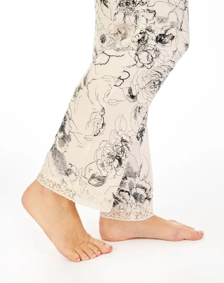 Satin Floral Print Cami & Trouser Set GL04707