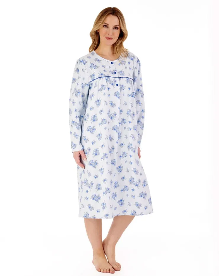 Floral Luxury Flannel 43" Woven Nightdress ND88210