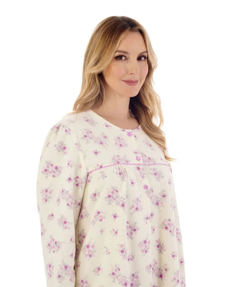Floral Luxury Flannel 43" Woven Nightdress ND88210