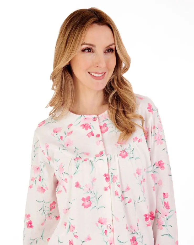 Floral Scroll Button Through Jersey Pyjama PJ88110