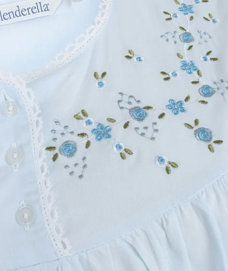 Embroidered Yoke 45" Woven Nightdress ND3270