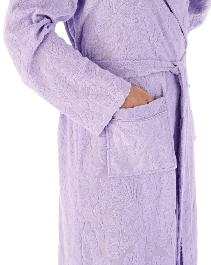 Floral Towelling 46" Wrap Robe HC03312