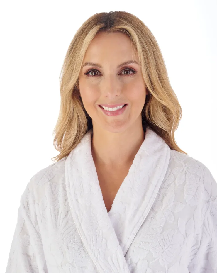Floral Towelling 46" Wrap Robe HC03312