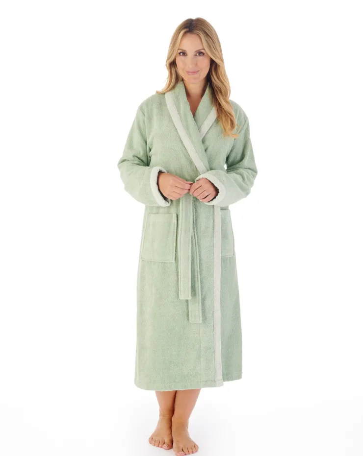 Contrast Trim 46" Towelling Robe HC03330