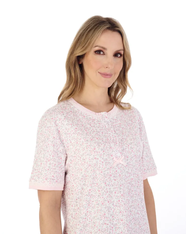 Floral Print 42" Interlock Jersey Nightdress ND04125