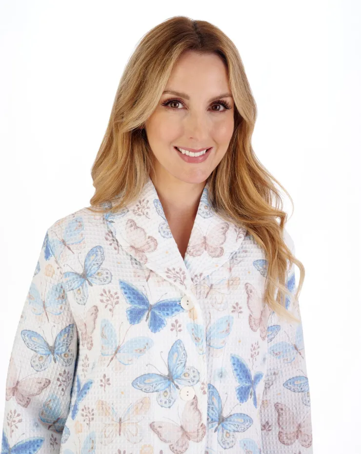 Printed Waffle 46" Button Through Housecoat HC05315