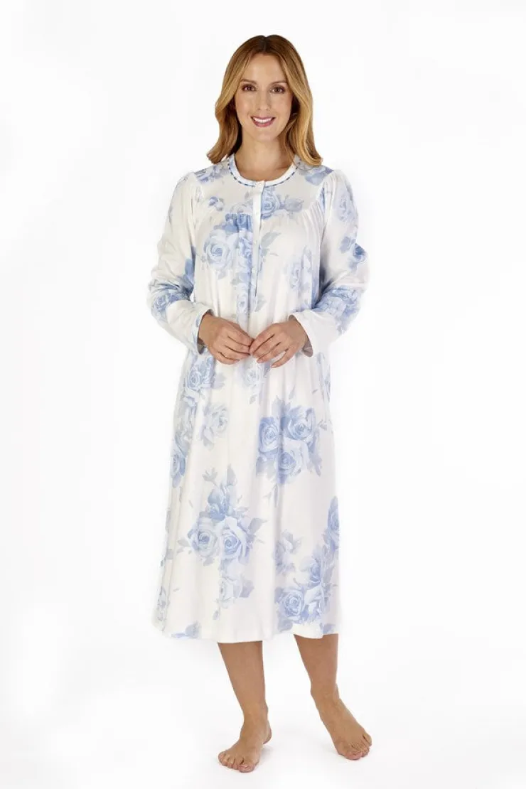 Large Floral Print 43" Jersey Nightdress ND4135