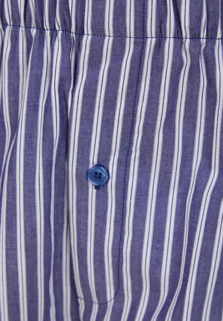 Woven Stripe Button Through Tailored Pyjama Set WR88826