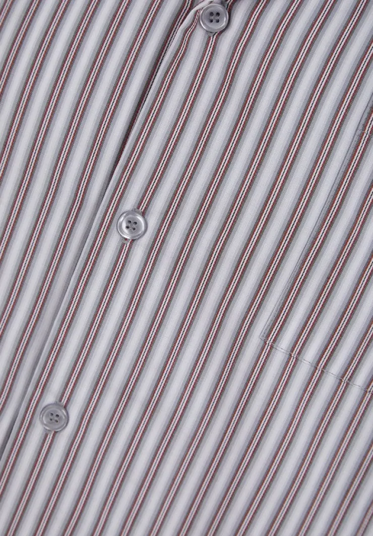 Woven Stripe Button Through Tailored Pyjama Set WR88826