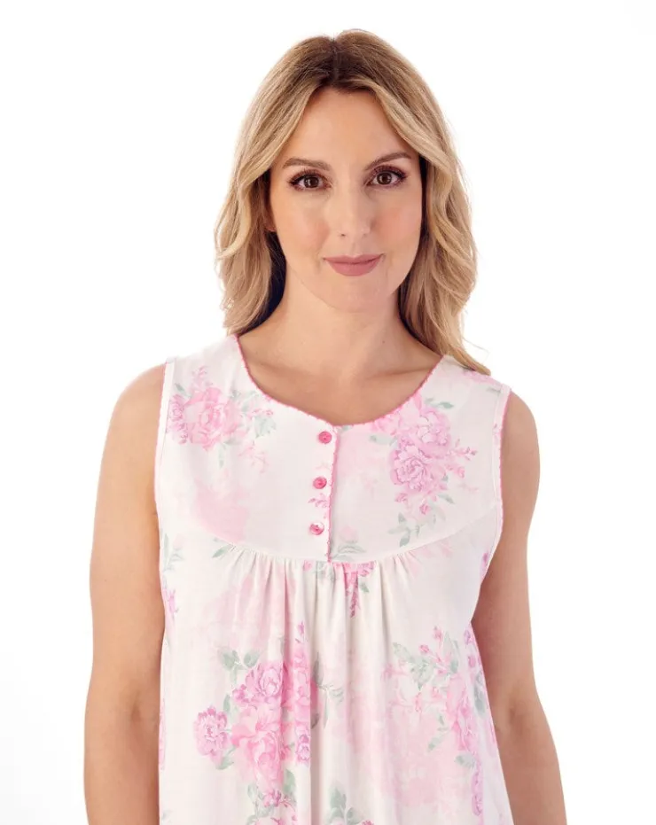 Large Floral Print Jersey 40" Nightdress ND01131