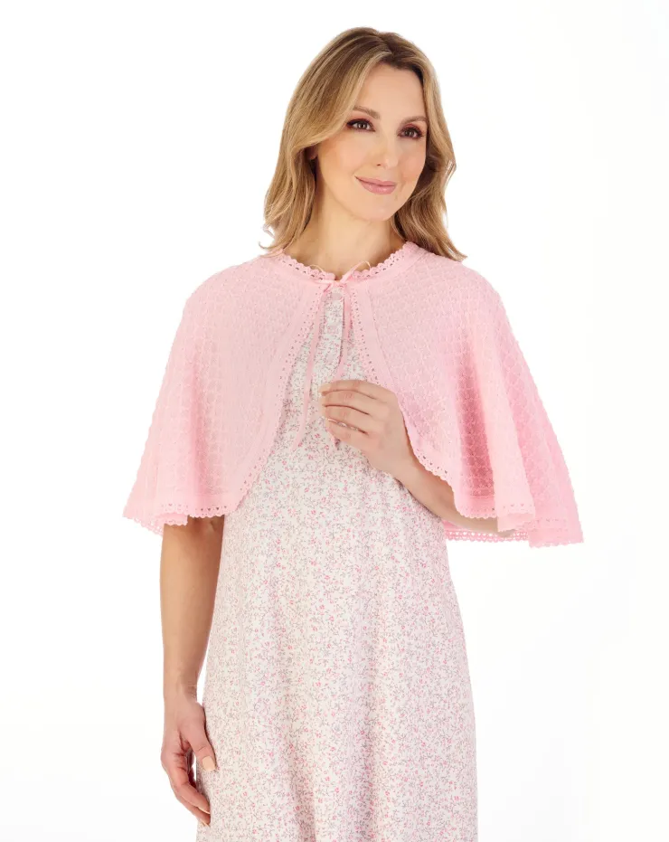 Fancy Knit Ribbon Tie Bed Cape BJ44612
