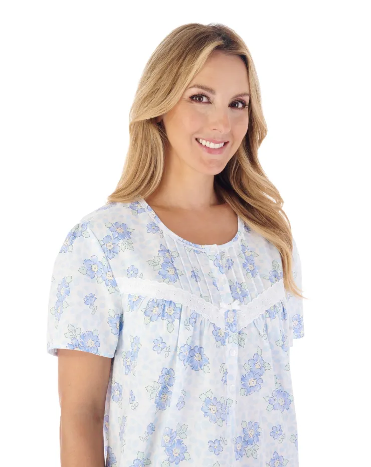 Shadow Leaf Floral Print 38" Nightdress ND03206