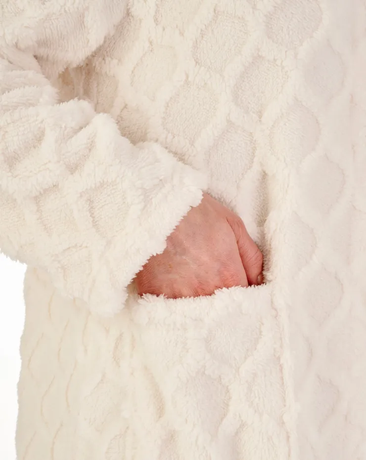 Honeycomb Texture 45" Button Through Housecoat HC04320