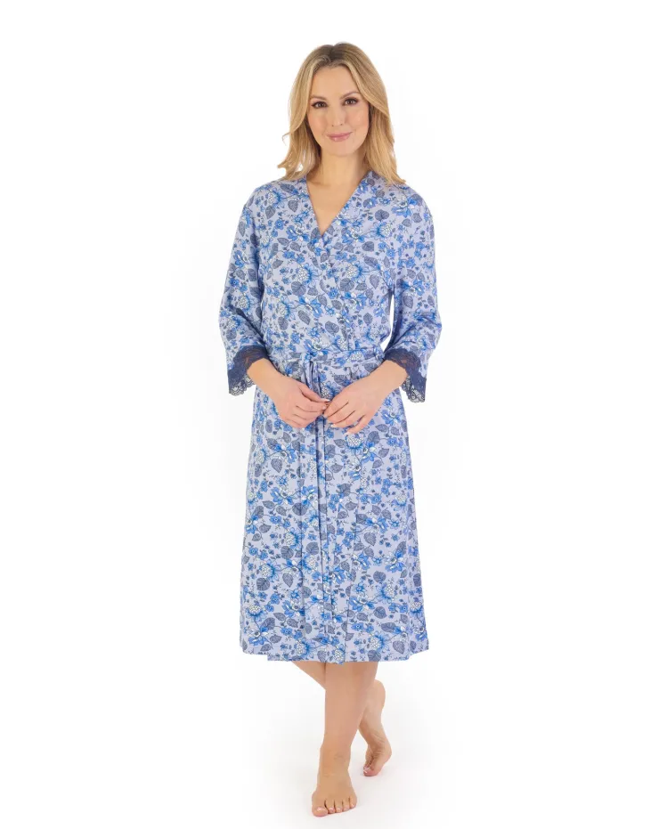 Supersoft Floral Print 42" Kimono Wrap GL06704