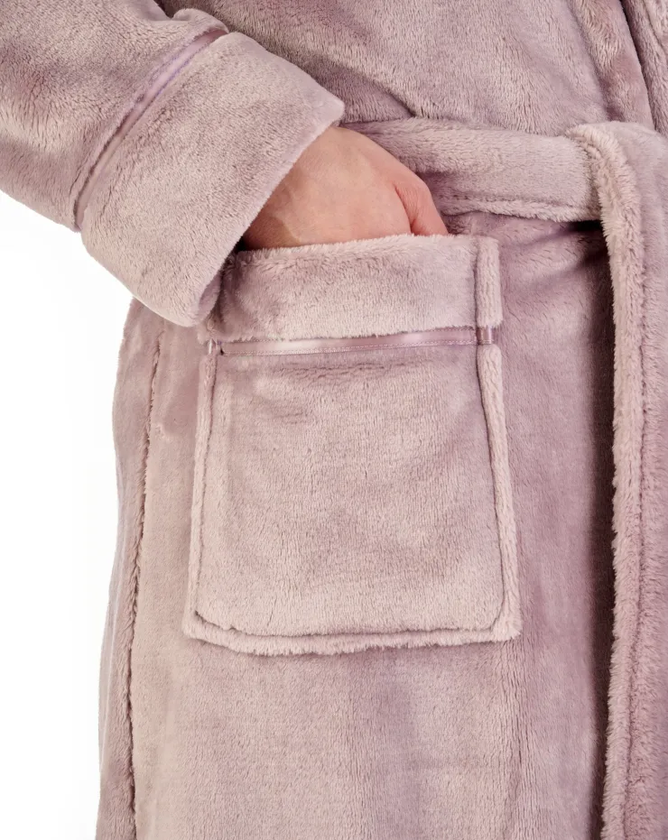 Luxury Flannel Fleece 46" Hooded Wrap HC4341