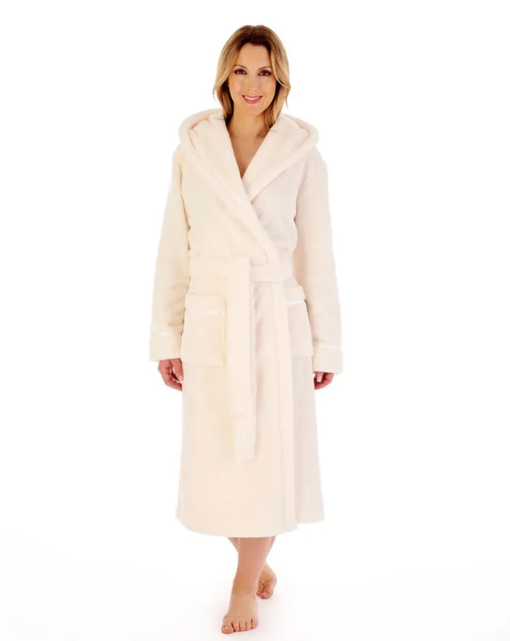 Luxury Flannel Fleece 46" Hooded Wrap HC4341