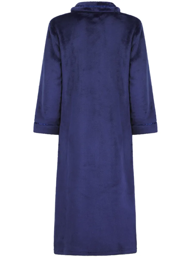 Luxury Flannel Fleece 46" Zip Through Housecoat HC2345