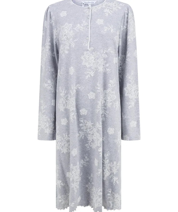 Floral Print 41" Jersey Nightdress ND4140