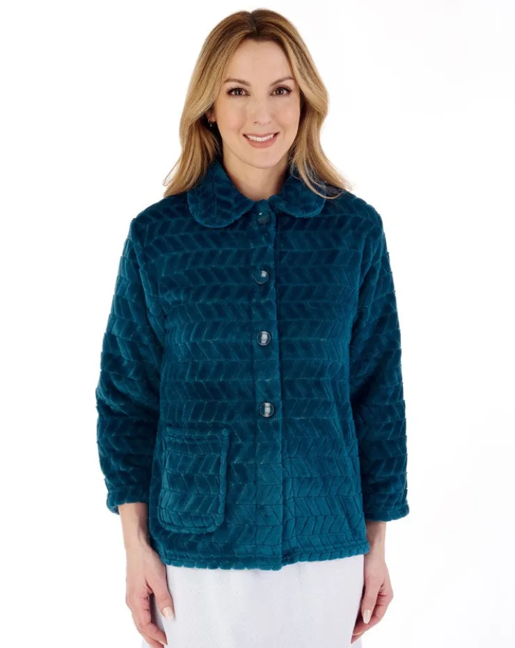 Chevron Pattern 25" Button Through Bedjacket BJ88315