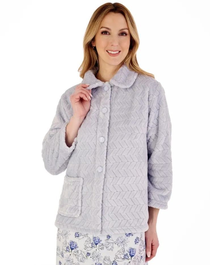 Chevron Pattern 25" Button Through Bedjacket BJ88315