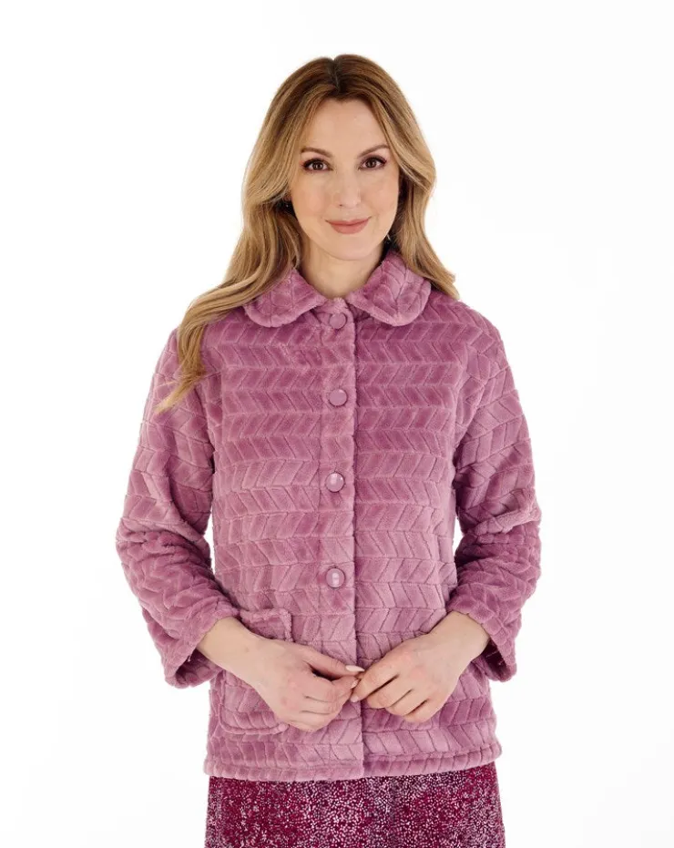 Chevron Pattern 25" Button Through Bedjacket BJ88315