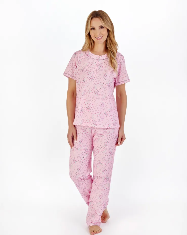 Ditsy Floral Print Jersey Pyjama PJ05112