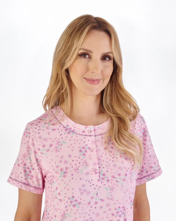 Ditsy Floral Print Jersey Pyjama PJ05112