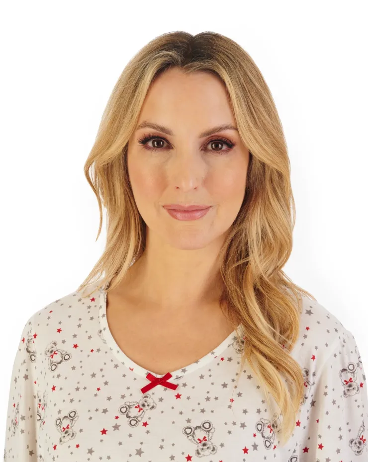 Teddy Print 40" Jersey Nightdress ND06116