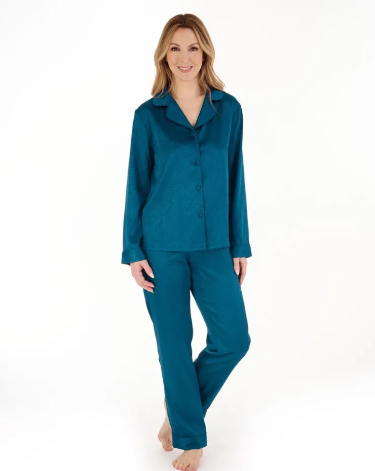 Animal Jacquard Satin Tailored Pyjama Set GL88723