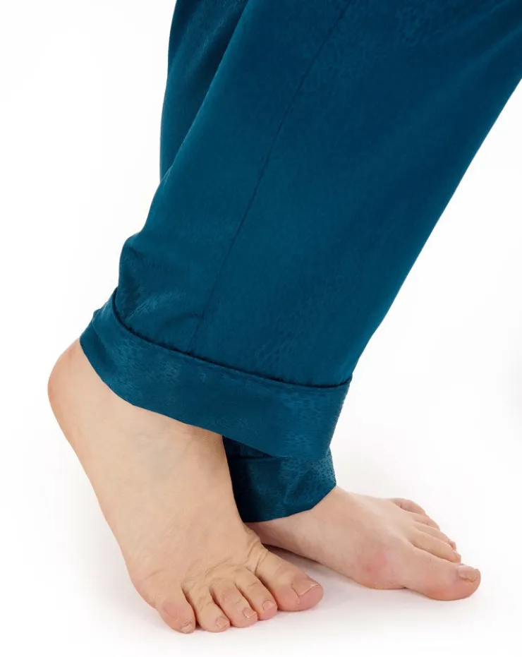 Animal Jacquard Satin Tailored Pyjama Set GL88723