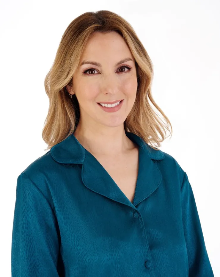 Animal Jacquard Satin Tailored Pyjama Set GL88723