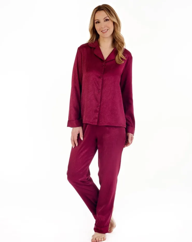 Animal Jacquard Satin Tailored Pyjama Set GL88723