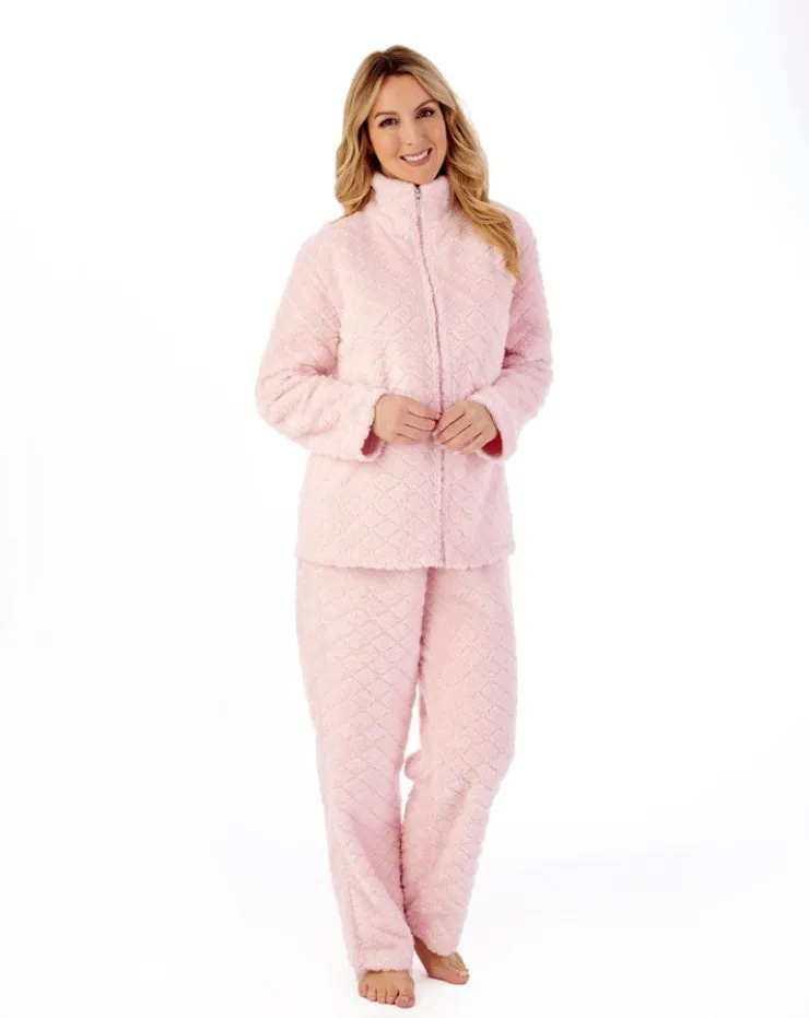 Diamond Flannel Fleece Zip Pyjama PJ88353