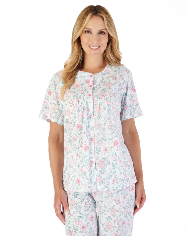 Trailing Floral Print Jersey Pyjama Set PJ03134