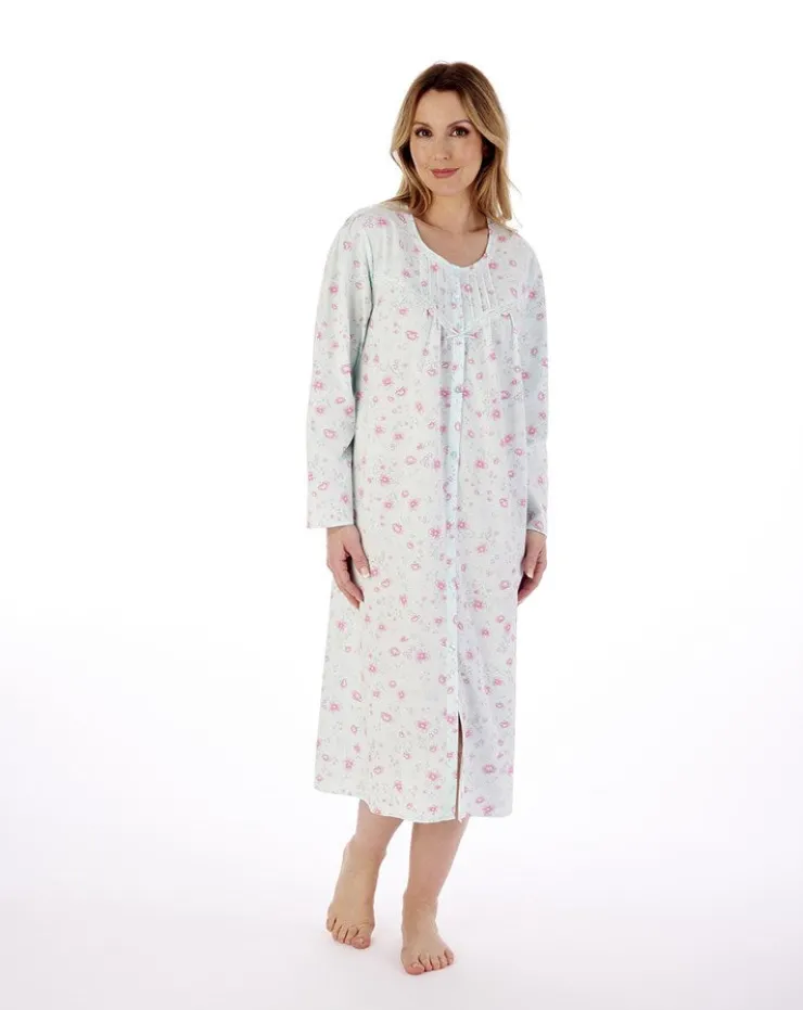 Floral Print 45" Button Through Woven Nightdress ND02202