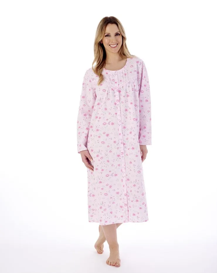 Floral Print 45" Button Through Woven Nightdress ND02202