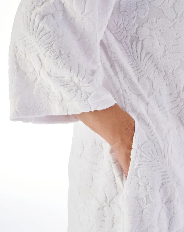 Floral Towelling 42" Zip Front Robe HC03311