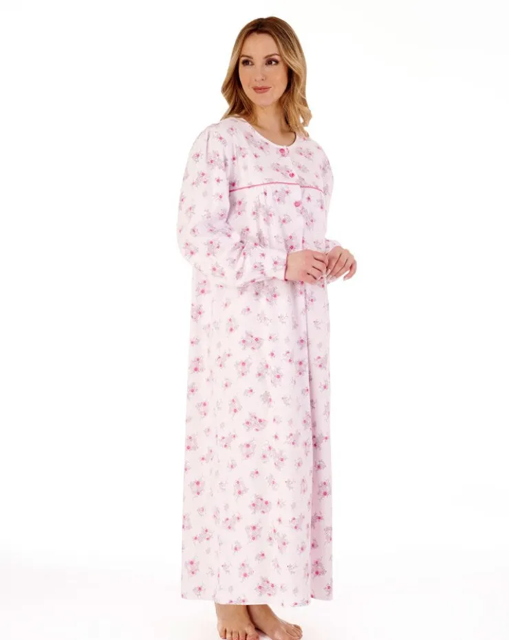 Floral Luxury Flannel 51" Woven Nightdress ND88214