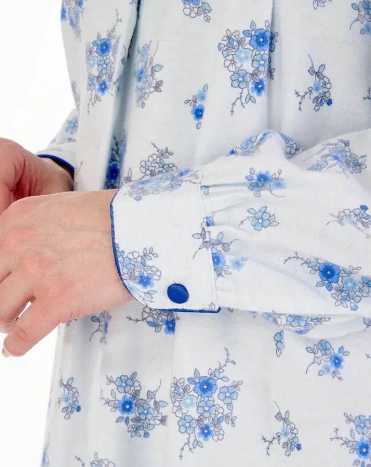 Floral Luxury Flannel 51" Woven Nightdress ND88214