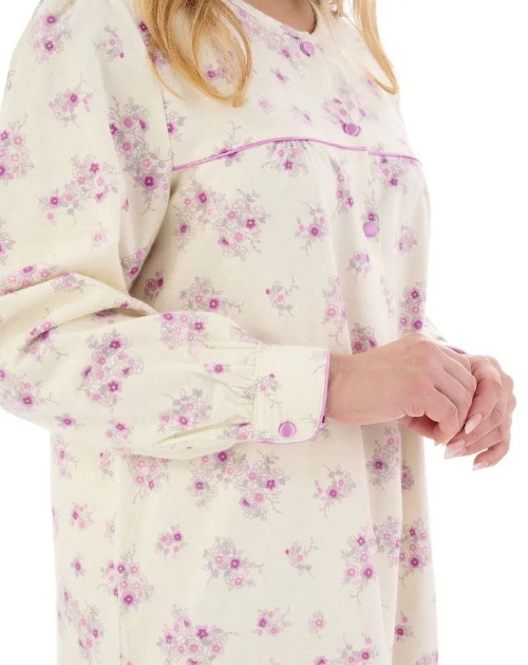 Floral Luxury Flannel 51" Woven Nightdress ND88214