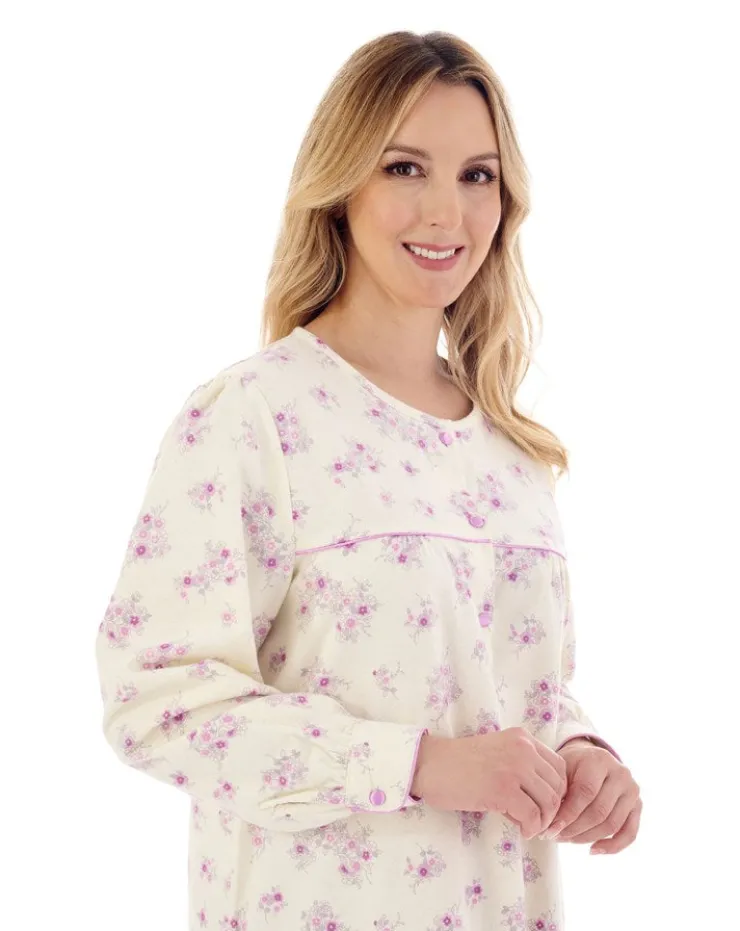 Floral Luxury Flannel 51" Woven Nightdress ND88214