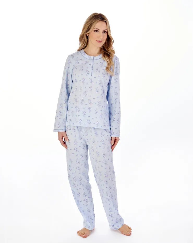 Trailing Floral Cotton Jersey Pyjama Set PJ04137