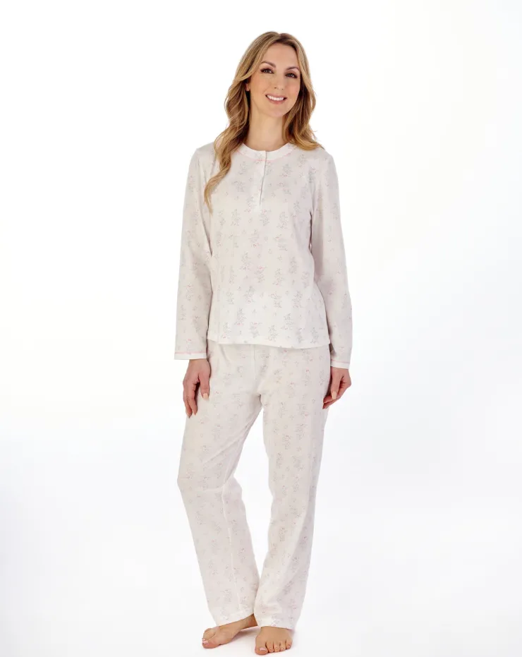 Trailing Floral Cotton Jersey Pyjama Set PJ04137