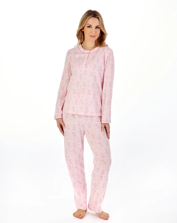 Trailing Floral Cotton Jersey Pyjama Set PJ04137