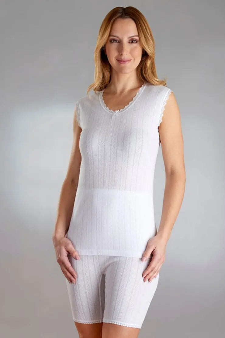 Vedonis Seamfree Fancy Knit Thermal Sleeveless Top VUW801
