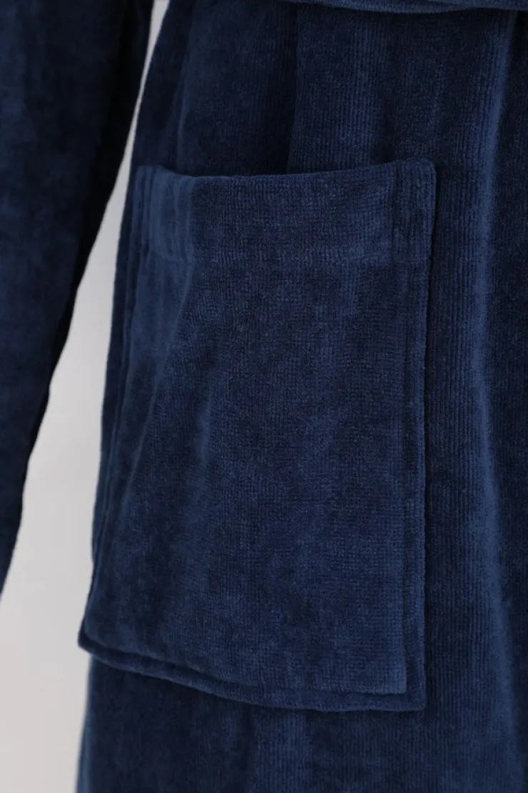 Towelling Velour 48" Shawl Collar Wrap WR66831