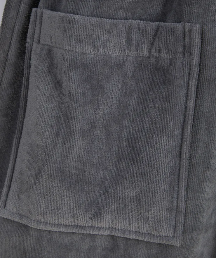 Towelling Velour 48" Shawl Collar Wrap WR66831