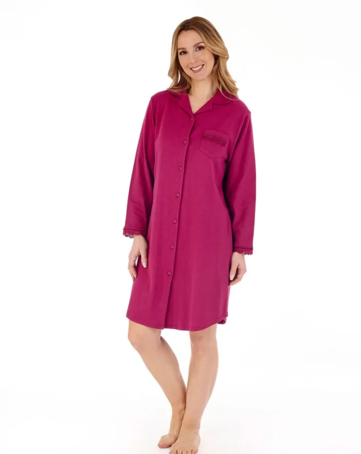 Bold Floral Flannel & Interlock 38" Woven Nightshirt NS88206